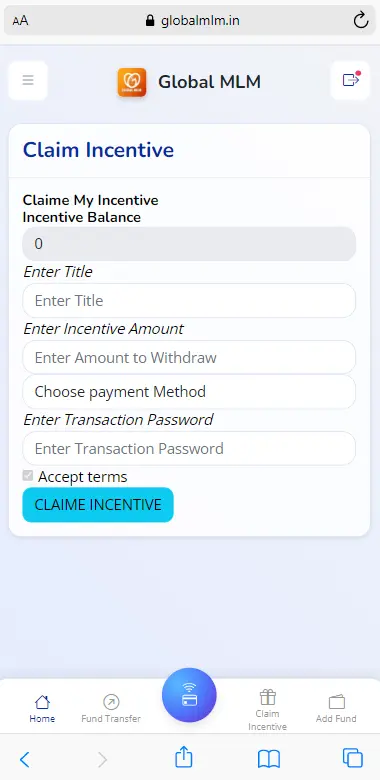 claim incentive